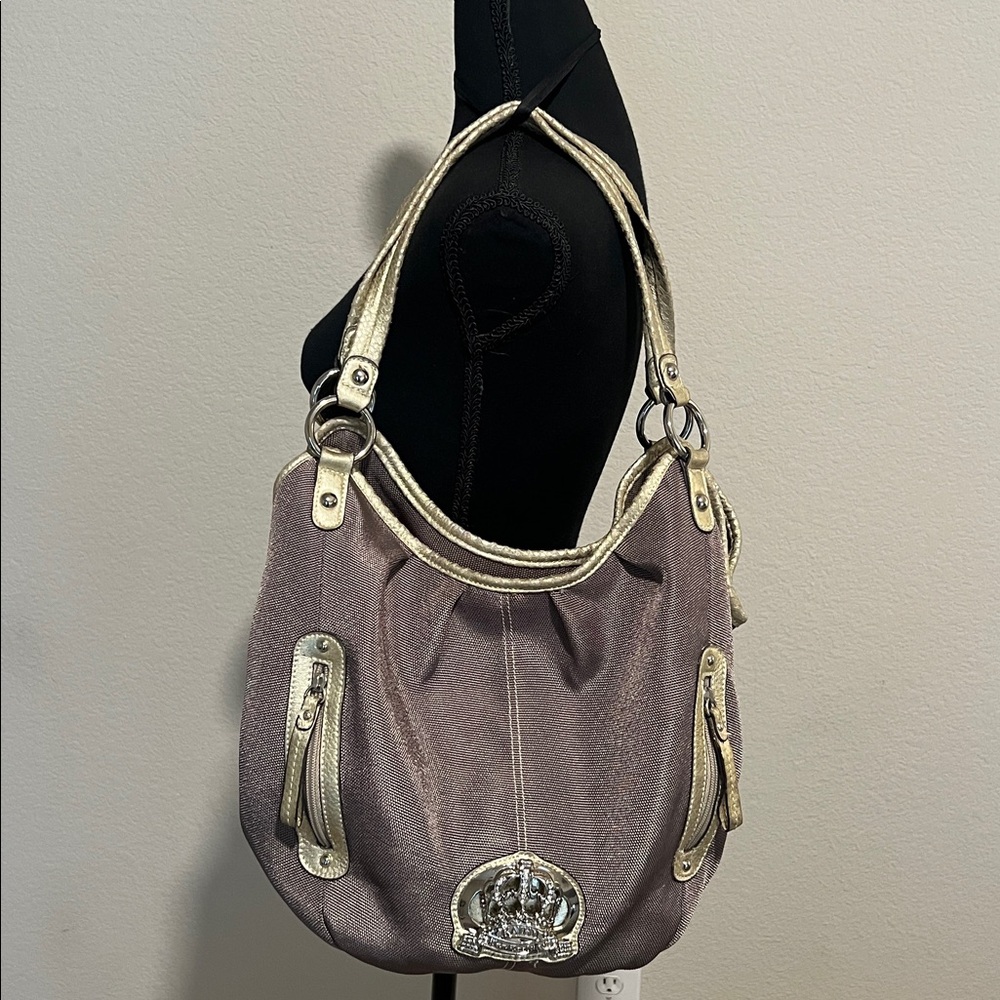 Kathy Van Zeeland Gold Metallic Shoulder Bag